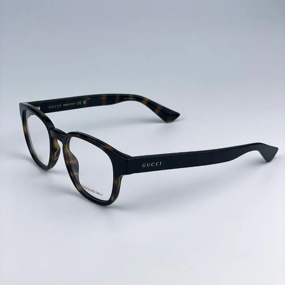 Gucci GG1343O 002 Eyeglasses Dark Havana Oval Unisex